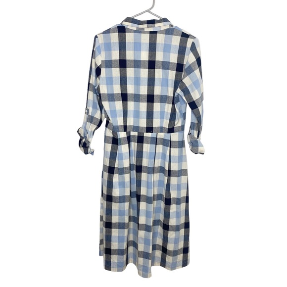 Miss Finch day dress plaid cotton size small - Picture 2 of 5